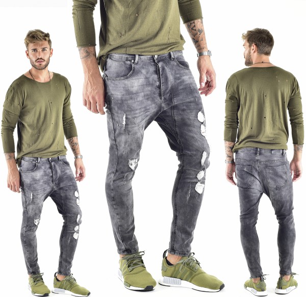 VSCT Clubwear Keanu Lowcrotch black moonwash Jeans