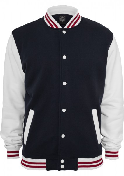 Urban Classic College Sweatjacket navy/white/ruby