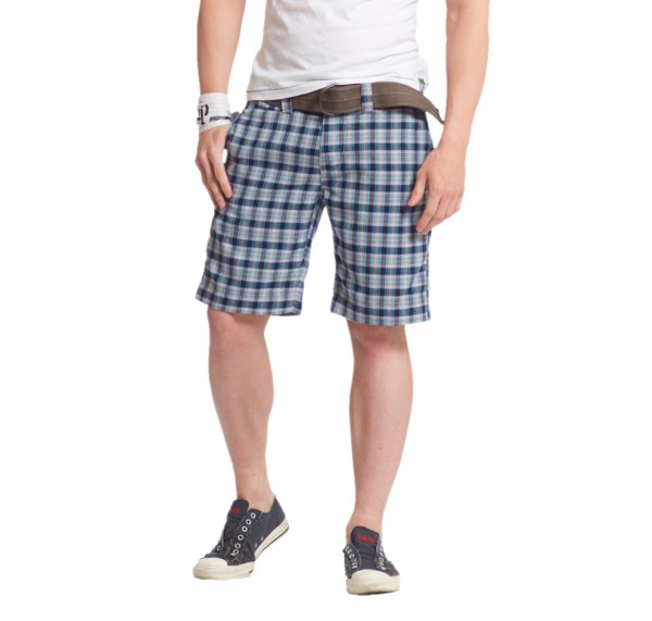VSCT Checked short with belt blue