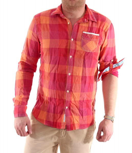 Scotch &amp; Soda Multicoloured block-check shirt