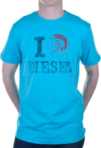 Diesel T Shirt ILove R lightblue