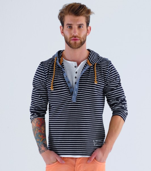 VSCT 2in1 Button Polo Ringled navy