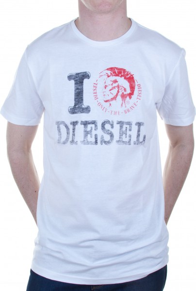 Diesel T Shirt ILove R white