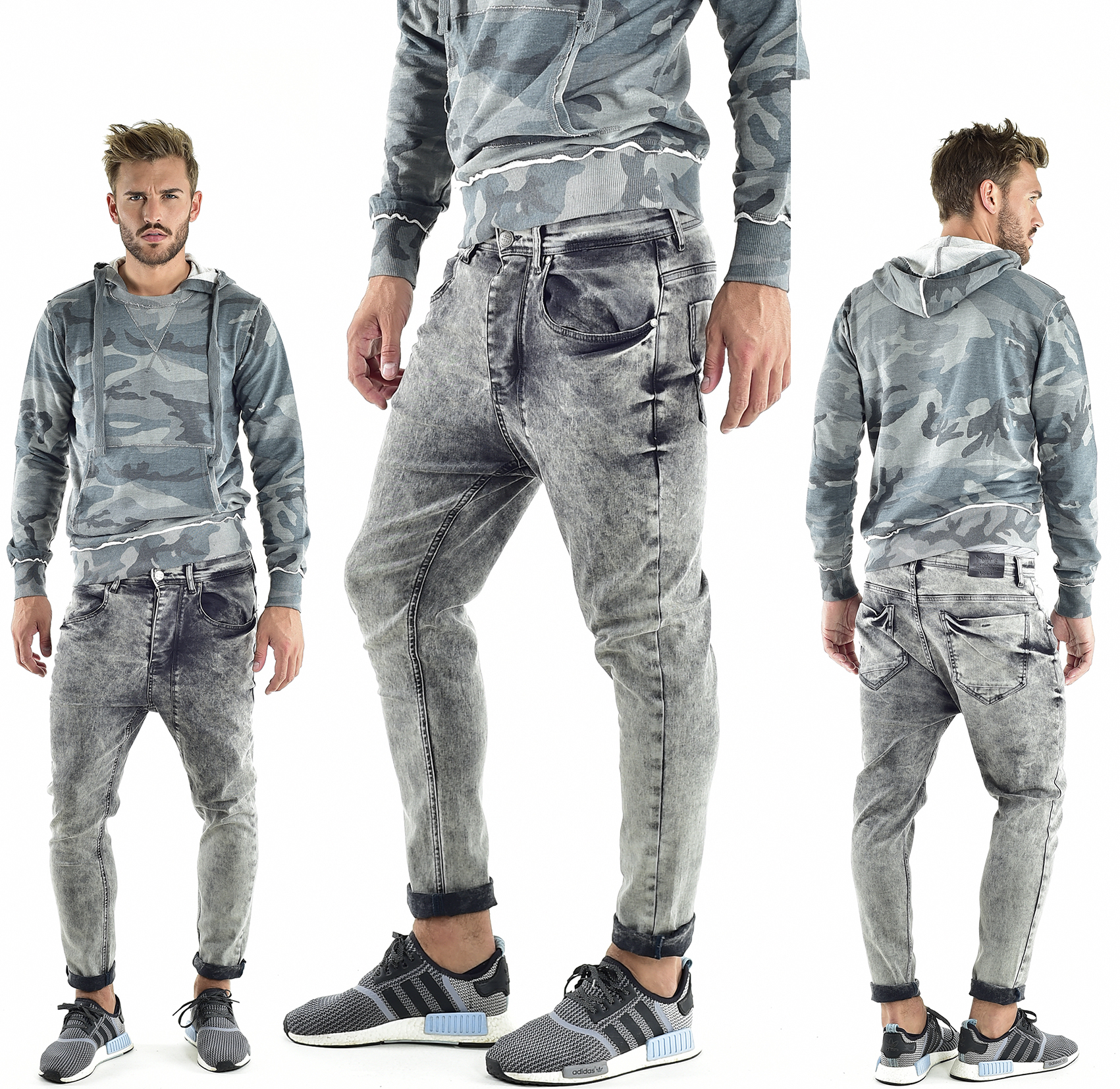 VSCT Clubwear Neo Cuffed Jeans Grey Stoned Joggjeans Gr 29 30 31 32 33 34 36