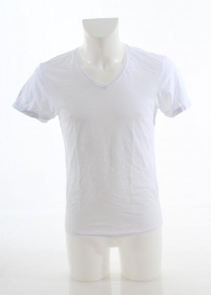 Scotch &amp; Soda Bright coloured jersey v-neck shirt white