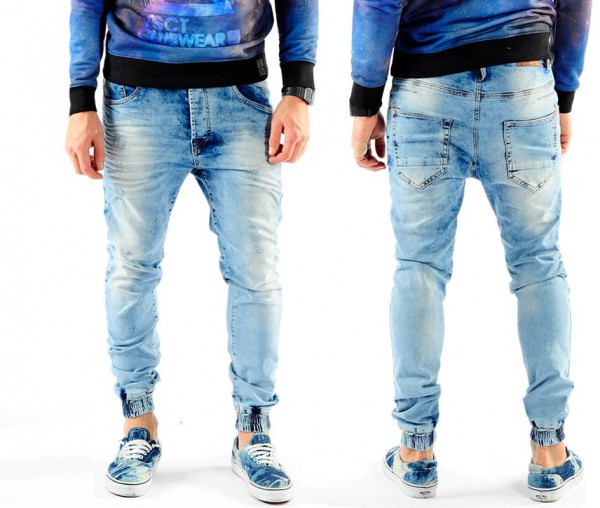 VSCT Noah Cuffed Lightblue Moonwashed Denim Jeans