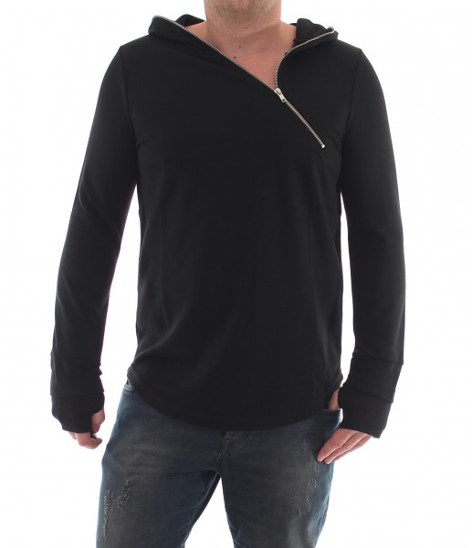 VSCT Zip Collar Hooded Sweatshirt black