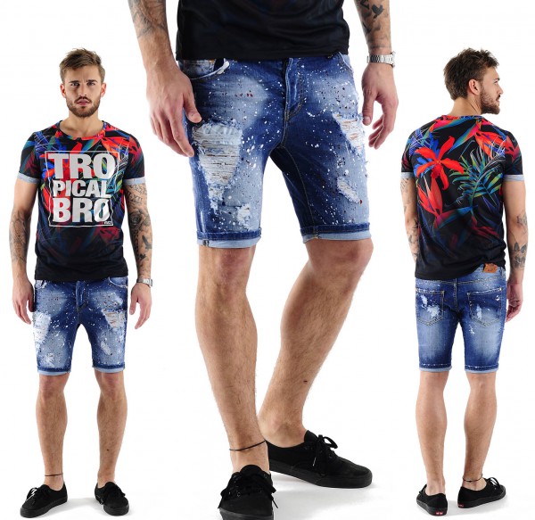 VSCT Alec Stoned Bermuda Jeans w. Turn Up Shorts