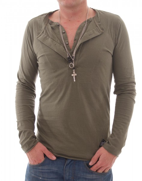 VSCT Double Collar Shirt with Chain khaki